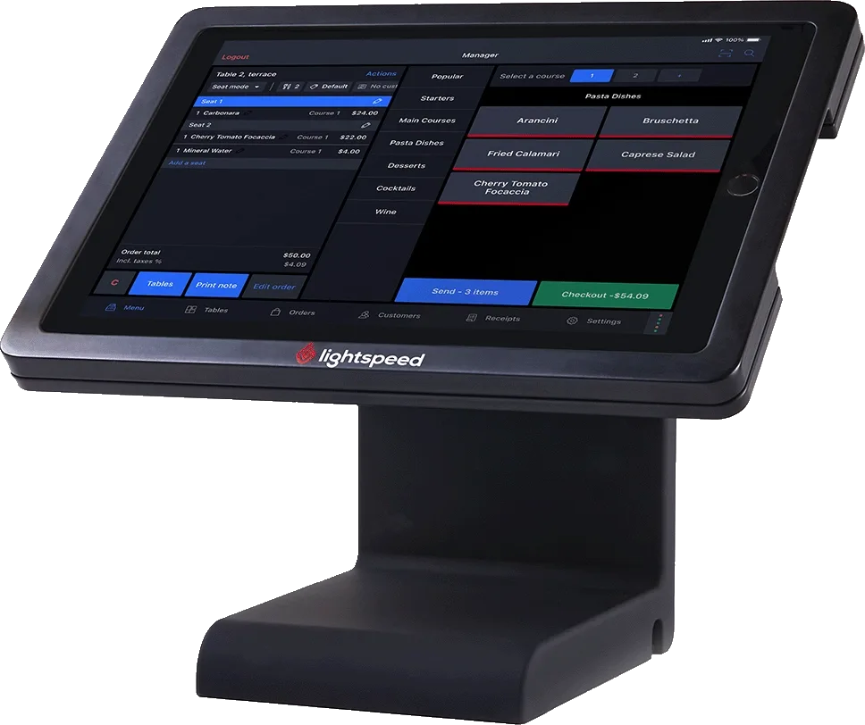 Modernes iPad Kassensystem von Lightspeed der Vendomat AG Schweiz