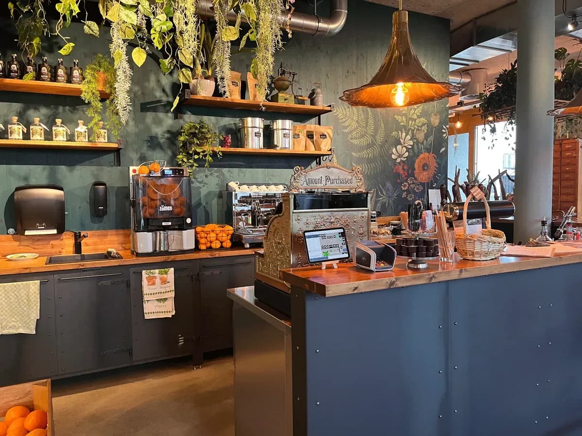 Moderne Kasse im Vintage Look für Restaurants