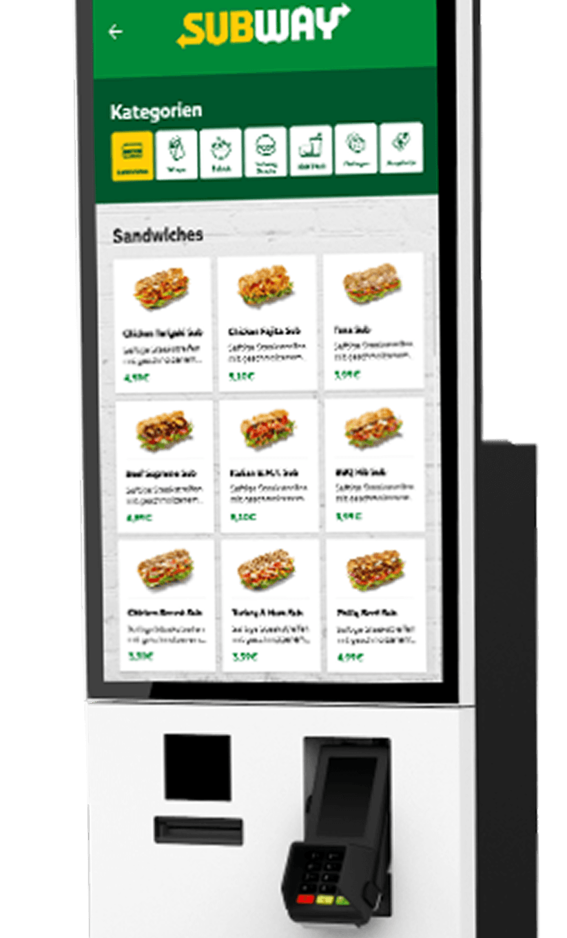 Das Smart Self Order Terminal als Tisch Version